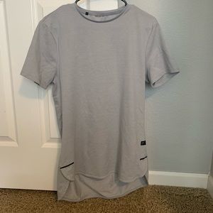 Men’s Gray Gymshark Workout Short Sleeve Shirt